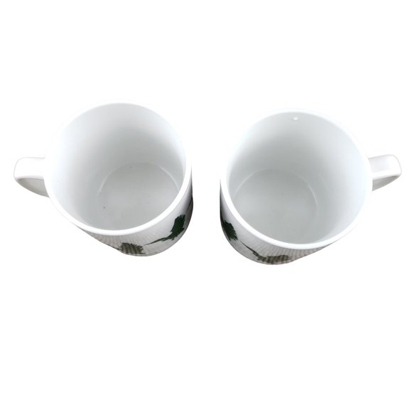 Goudchaux Maison Blanche Green Ducks Coffee Mugs Vintage 1980s Set 2 - Picture 8 of 9